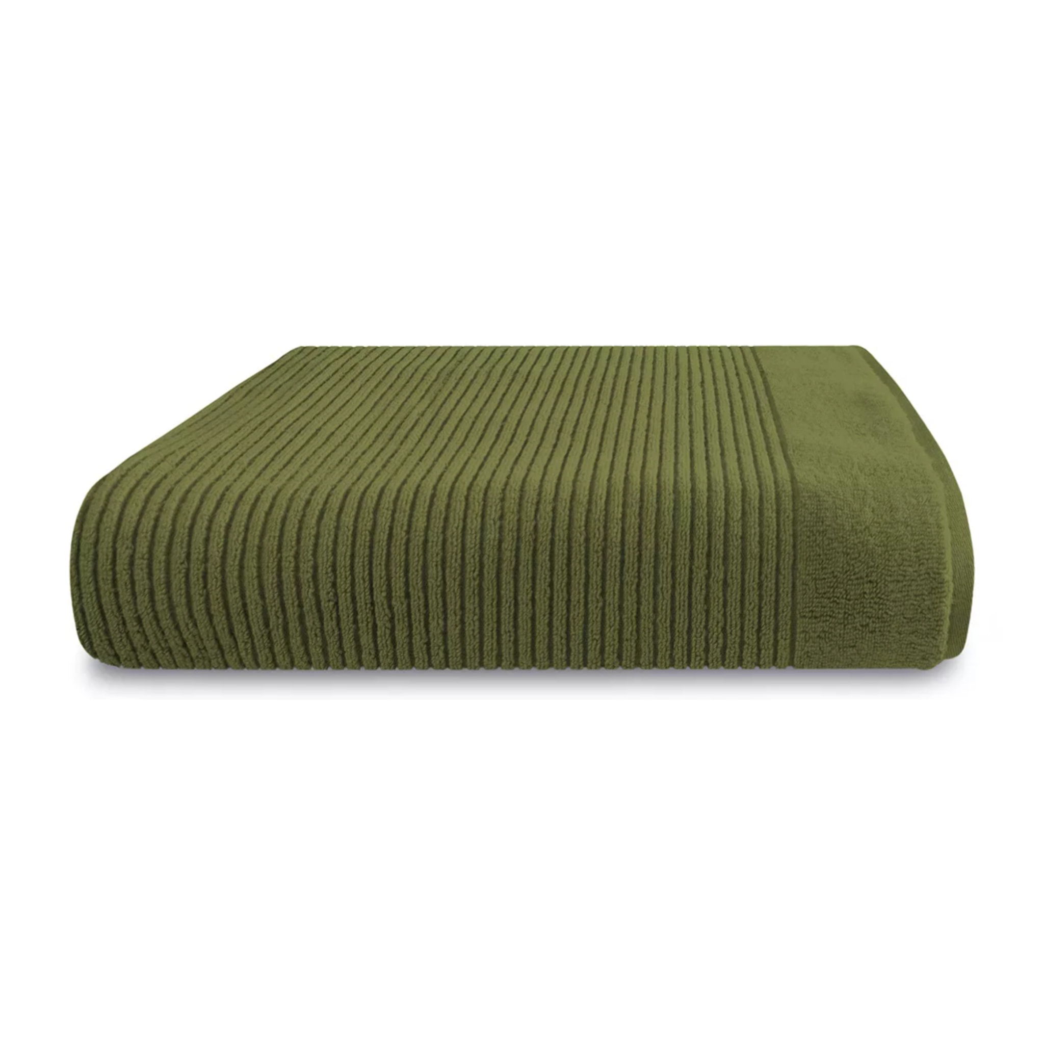 Drap de bain pur coton 575 g/m² uni vert Vitae mousse