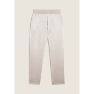 Pantaloni sportivi da donna con fondo dritto e logo strass