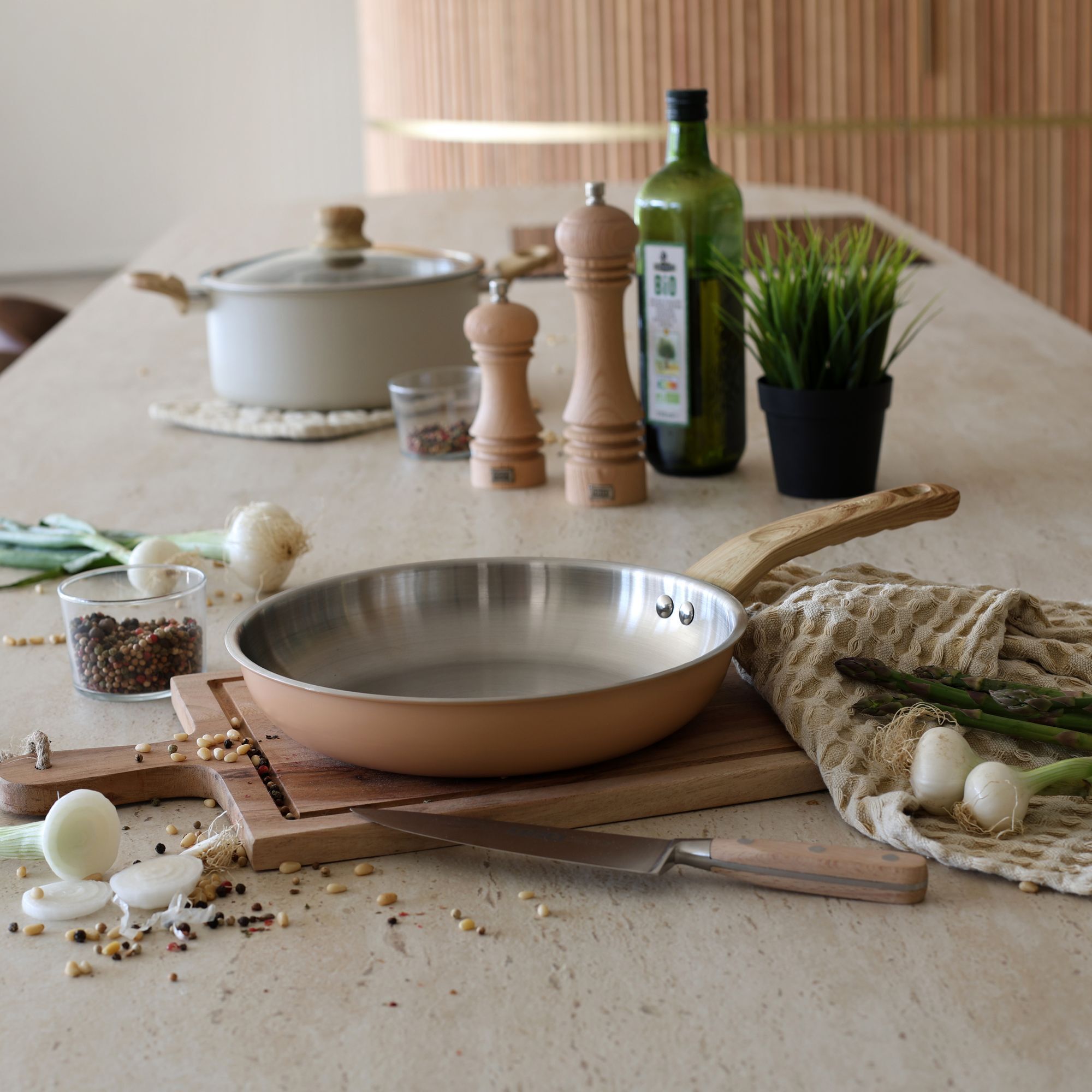 Batterie de cuisine 5 pièces en acier inoxydable - tous feux EASYNOX