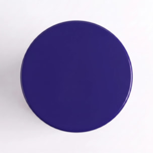 Table d'appoint ronde bleu roi en fibre d'argile effet béton D35 cm - Maupiti
