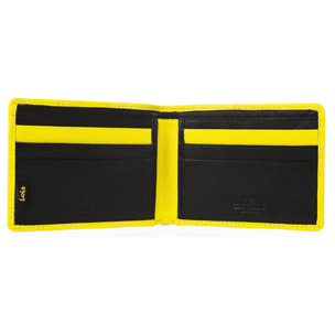 Cartera Hombre Piel Lois Davis Negro-Amarillo