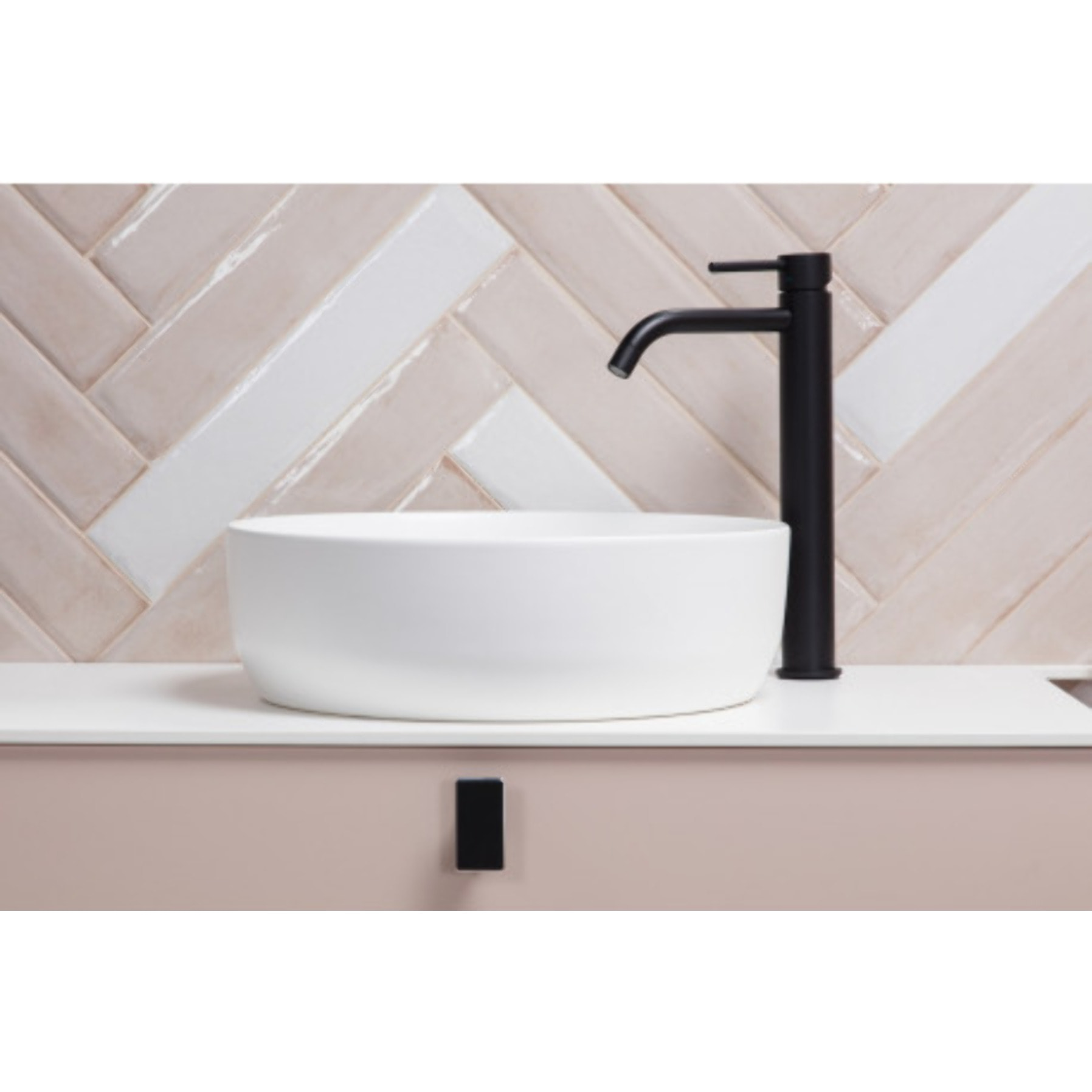 Set vasque à poser 39x39x12cm sans trop-plein + bonde à écoulement libre Infinitio blanc SetSATINF-blanc