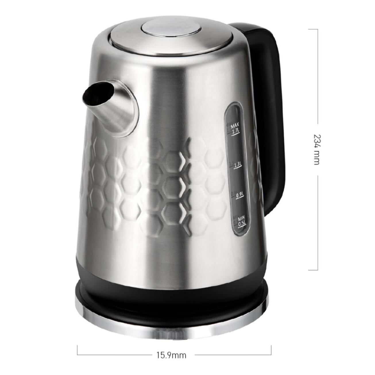 Bouilloire électrique programmable en inox 1,7l