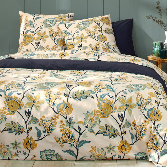Parure housse de couette 100% flanelle de coton minea ombre