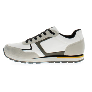 Armata di Mare Scarpe Uomo Sneakers Vintage Running con Soletta Rimovibile in Memory Foam AMU S25N761 Beige Off White