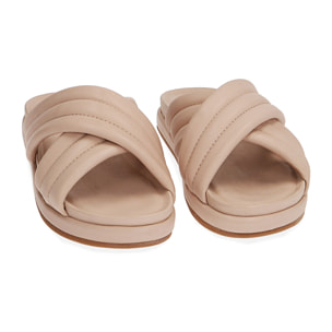 Ciabatte panna in pelle