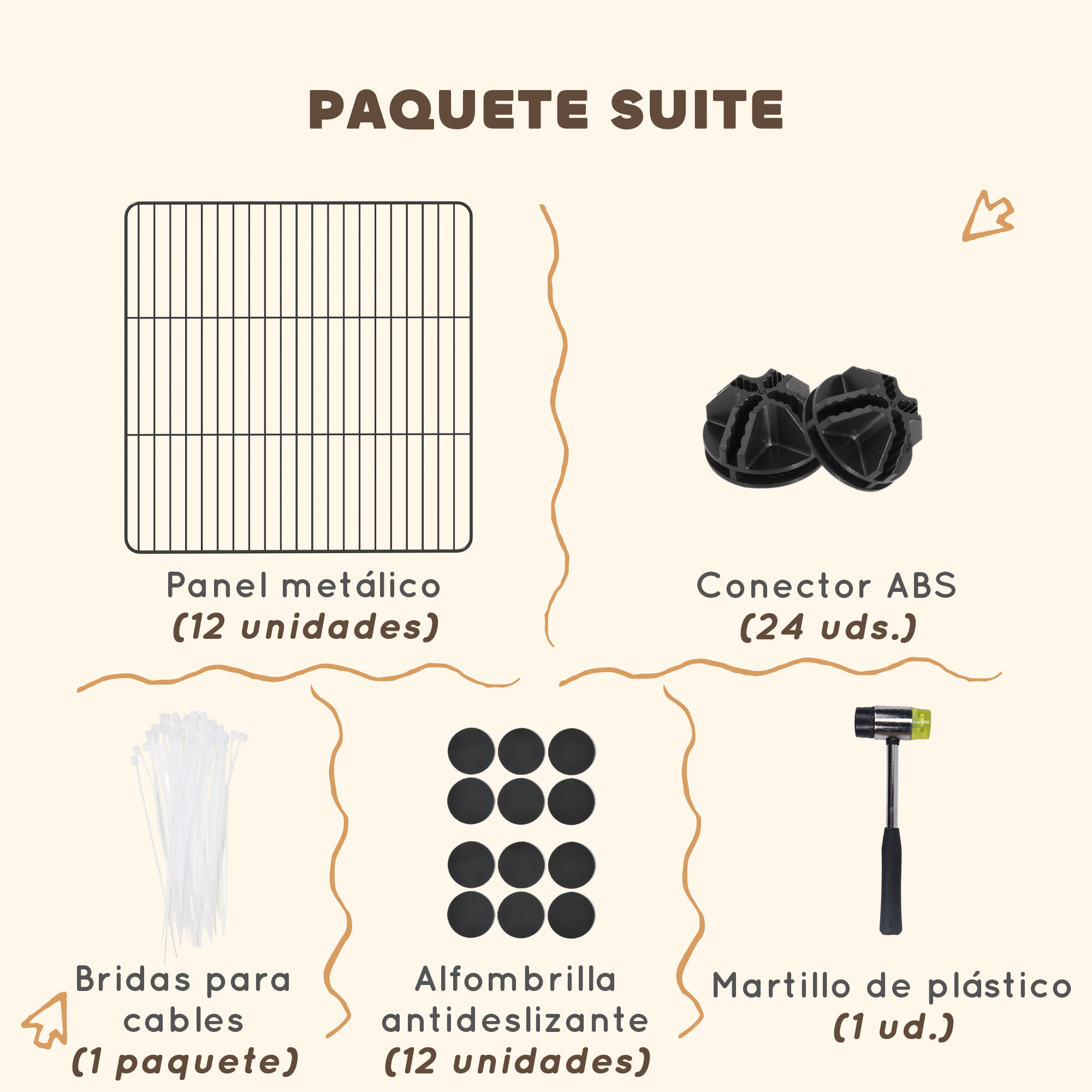 Valla Metálica para Mascotas con 12 Paneles Parque Metálico para Animales Pequeños Desmontable Diseño DIY para Erizo Conejos 140x70x35 cm Negro