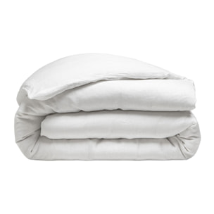 Housse De Couette 100% lin lavé Blanc Parfait