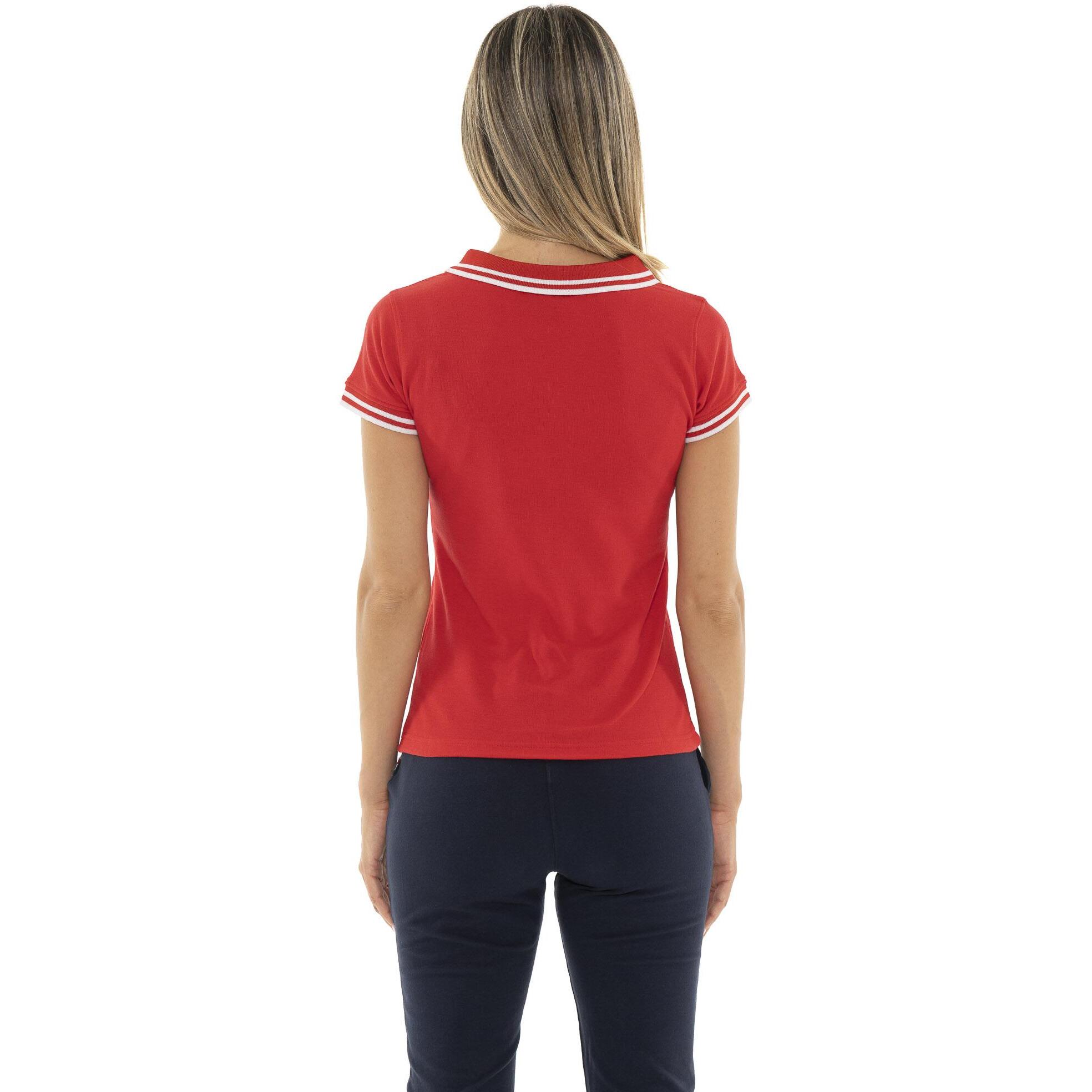 Polo de manga corta mujer Leone Team Line