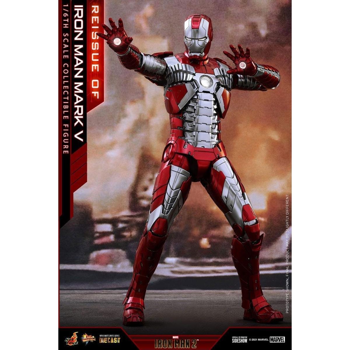 Iron Man 2 Movie Masterpiece Series Diecast Action Figura 1/6 Iron Man Mark V 32 Cm Hot Toys