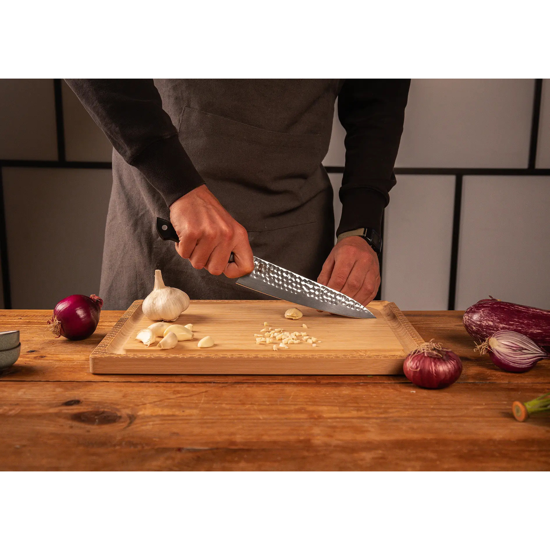 Cuchillo de cocinero Gyuto 200 cm - Colección Hashi Tsuchime