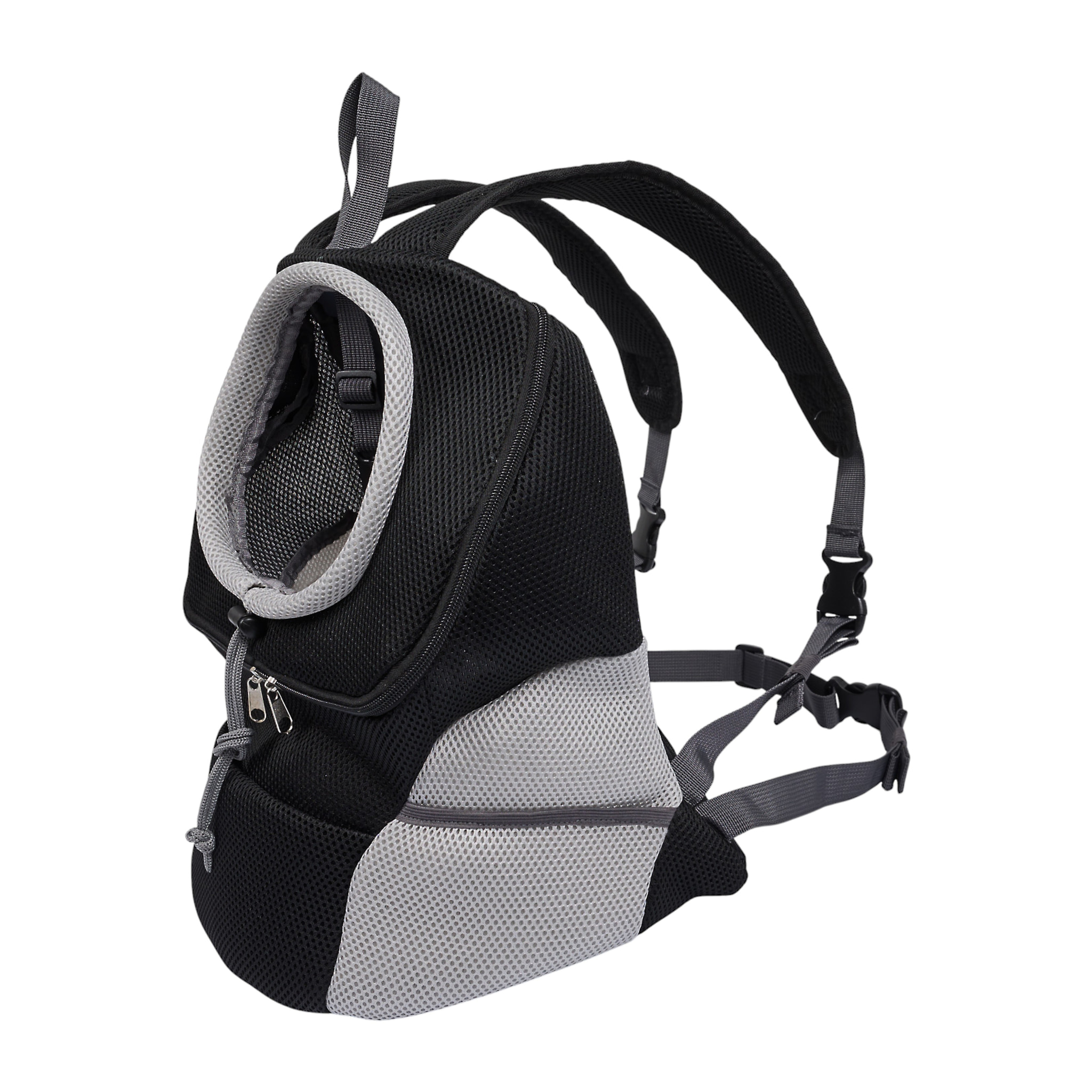 Sac à dos de transport pour animaux - THE CONCEPT FACTORY - Confortable - Léger - Gris et Noir