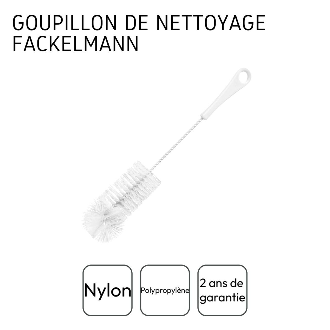 Ensemble de 2 Goupillons pour bouteille en nylon 33 cm Fackelmann Tecno