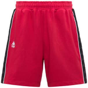 Kappa - Pantaloni Corti Uomo Rosso - 222 Banda Oviedo