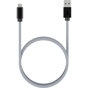 Câble micro USB ADEQWAT vers USB gris 2m tréssé