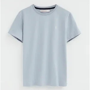 Maglietta azzurro a maniche corte e a girocollo con ricamo Rigby Go