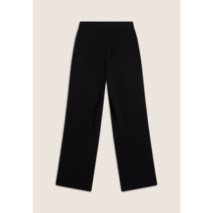 Pantalone donna comfort fit in felpa con impuntura centrale