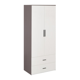 Armadio cannettato 2 ante avorio