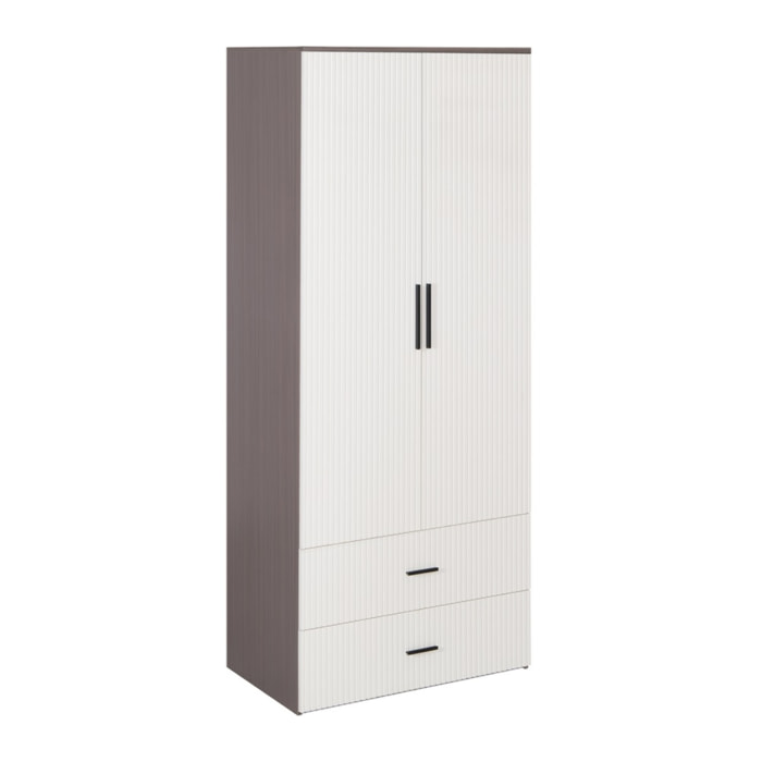 Armadio cannettato 2 ante avorio