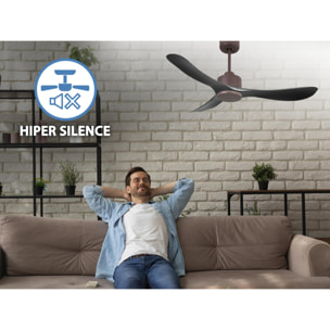 Ventilateur de plafond Réversible  Thermostat Wifi Moteur à courant continu Toits en pente Télécommande Hypersilence Mémoire