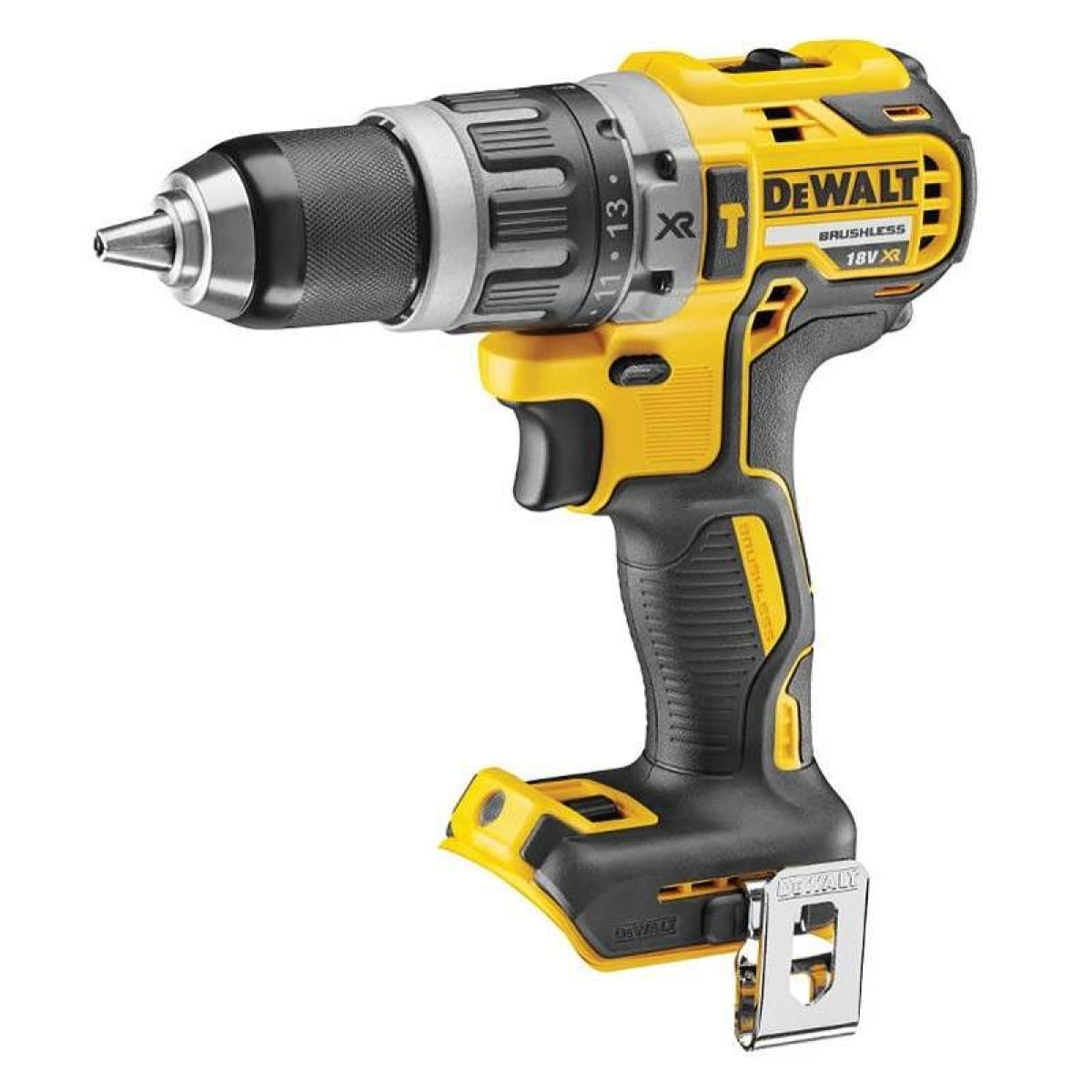 Perceuse-visseuse à percussion DEWALT XR 18V - Sans batterie, ni chargeur - DCD805NT-XJ