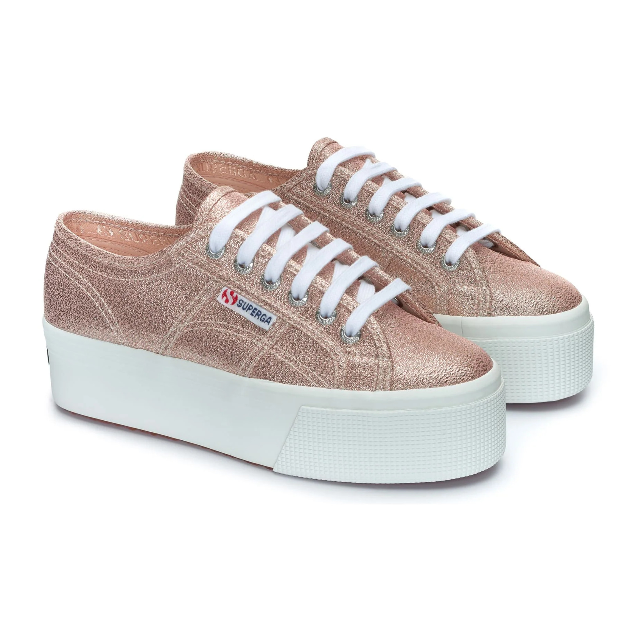 Superga - Zapatos de mujer Mujer Rosa - 2790 Platform Lame