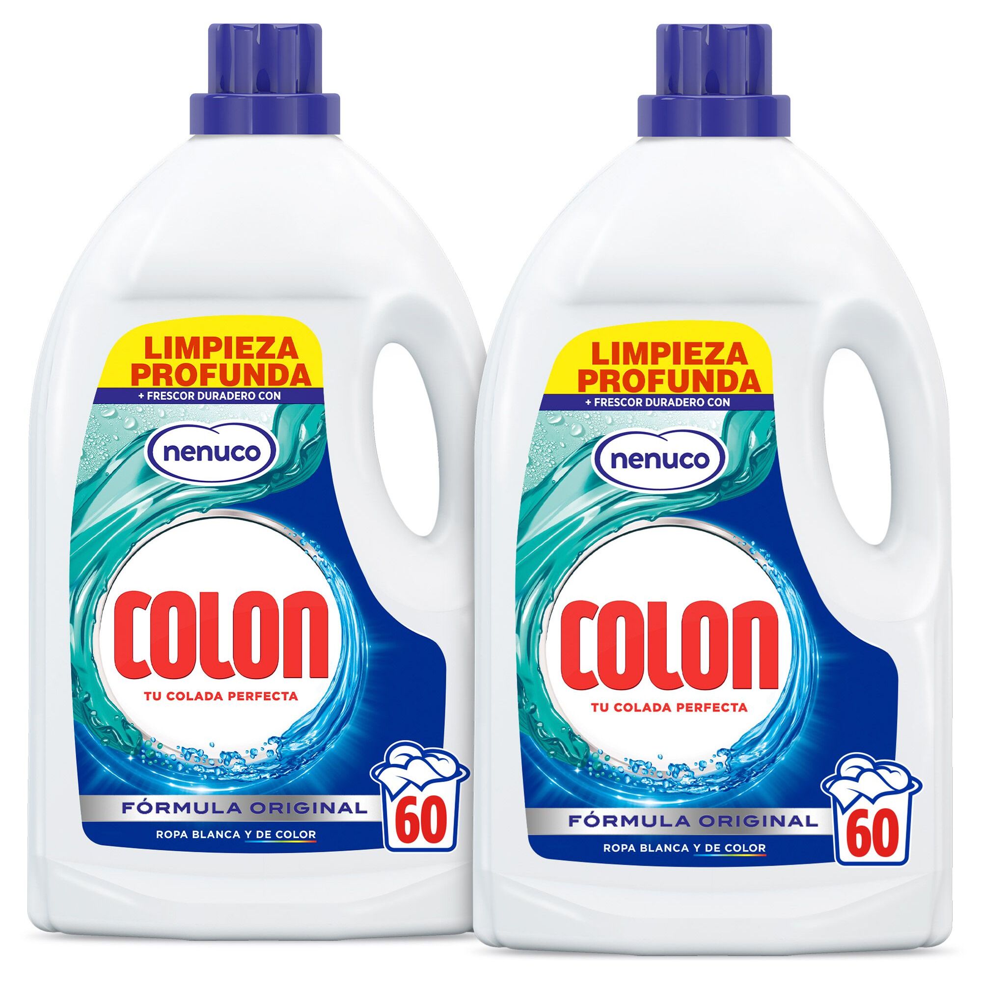 Colon Nenuco Detergente para la lavadora, formato gel 120 lavados (2x60 dosis)