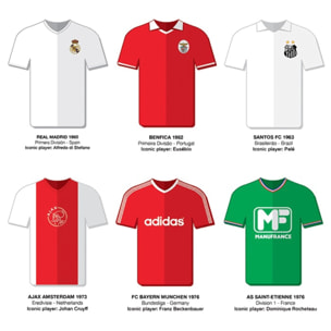 Affiche 50 x 70 cm - Legendary Football Teams - Olivier Bourdereau