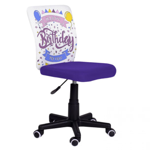 Silla de estudio infantil Píntame Morado - Blanco