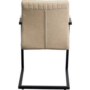 Chaise avec accoudoirs Cantilever Thamos beige Kare Design