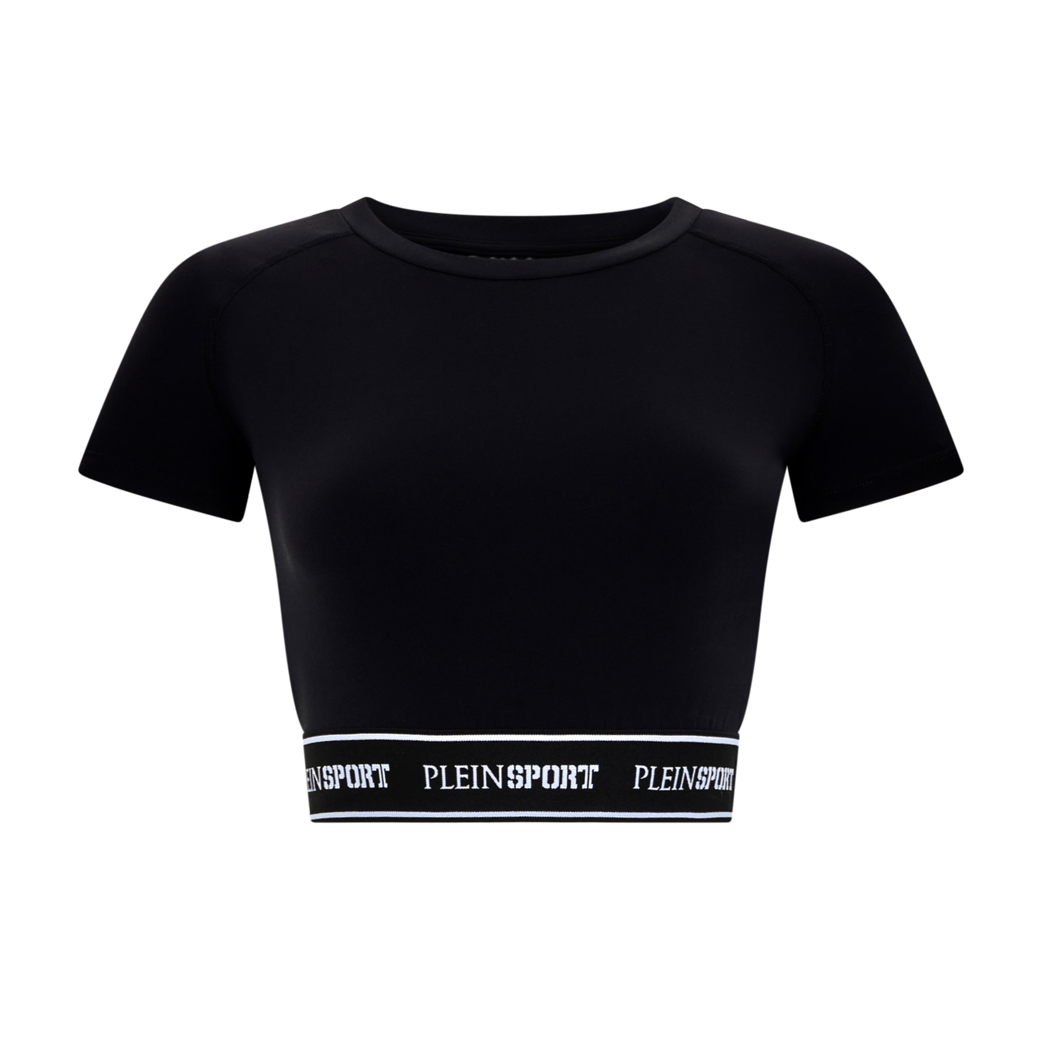 PLEIN SPORT Fleece Cropped T-Shirt