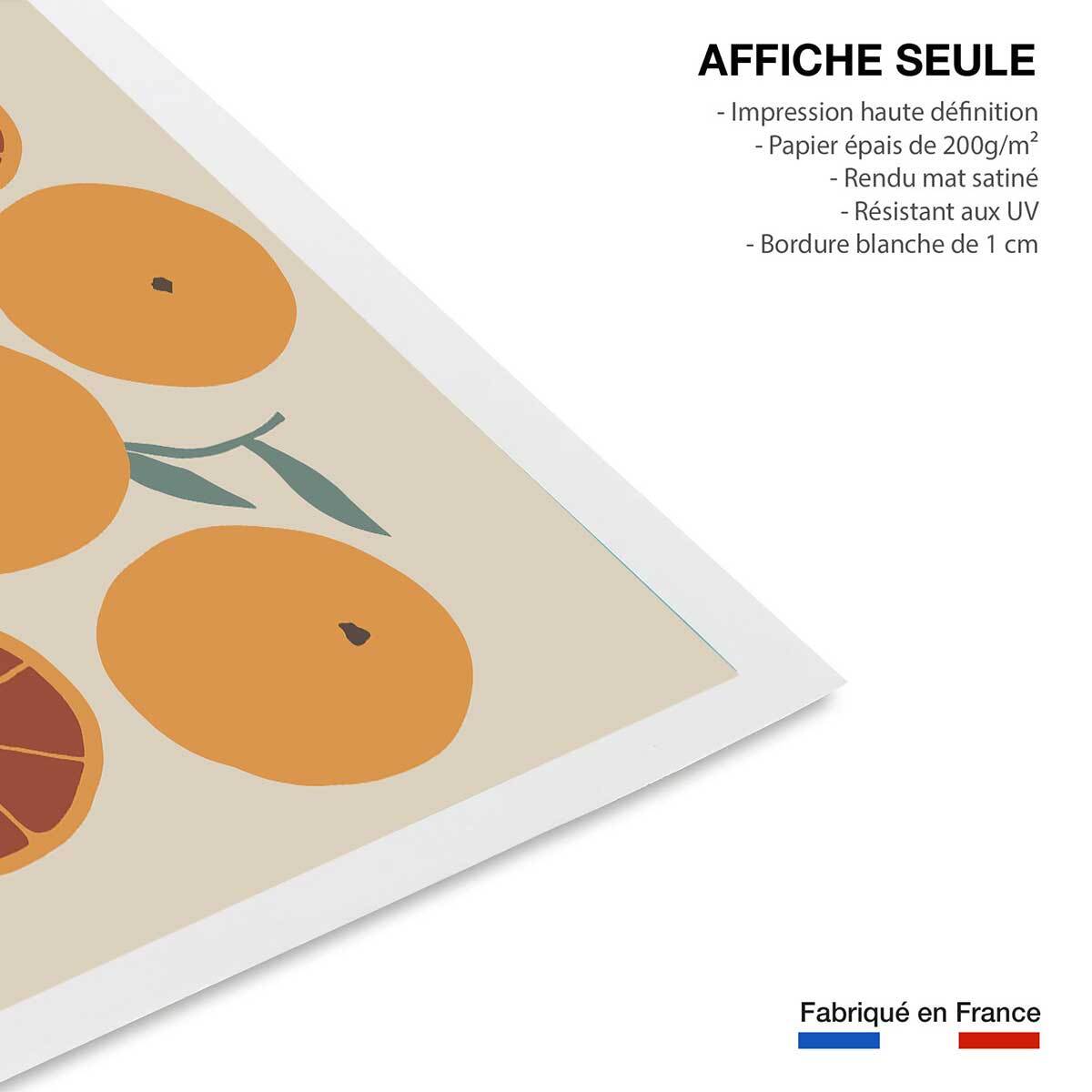 Affiche  orange fraiche Affiche seule