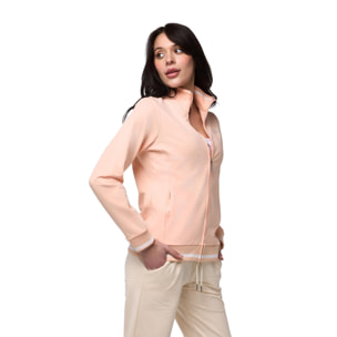 Tuta da donna con felpa con colletto e zip e joggers non felpata Leone Bright