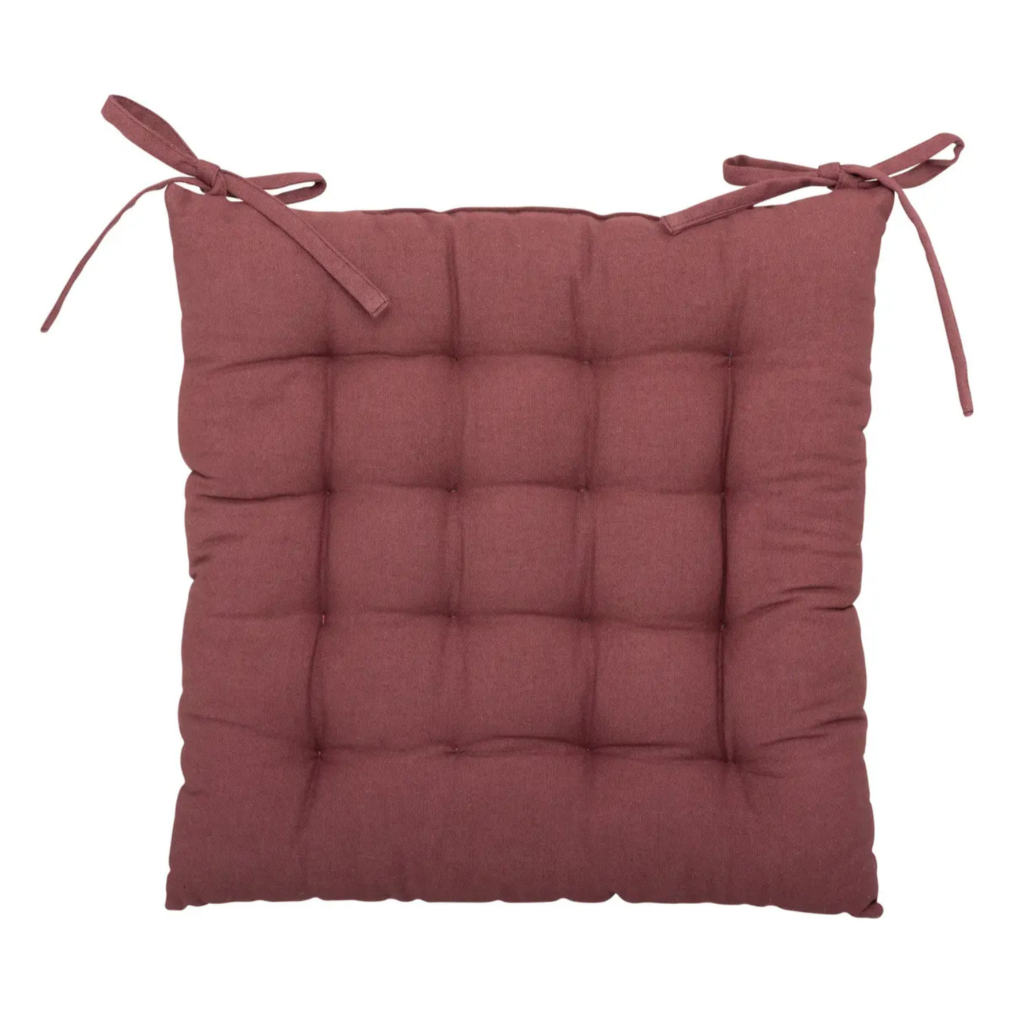 Galette de chaise "Anjali" prune 38x38cm