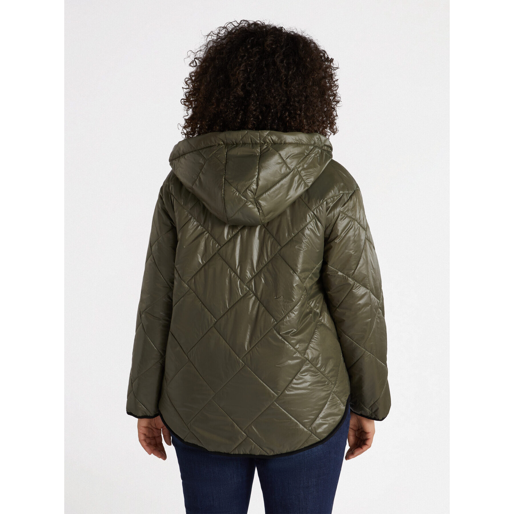 Fiorella Rubino - Chaqueta de plumas con capucha - Verde militare