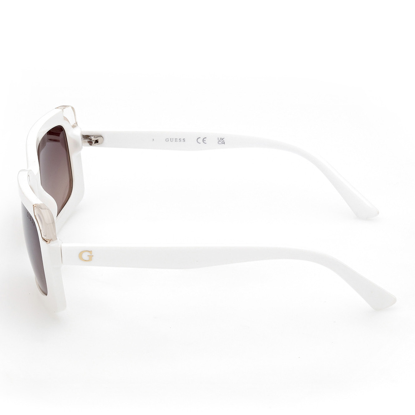 Guess - lunettes de soleil - blanc - protection solaire : catégorie 3