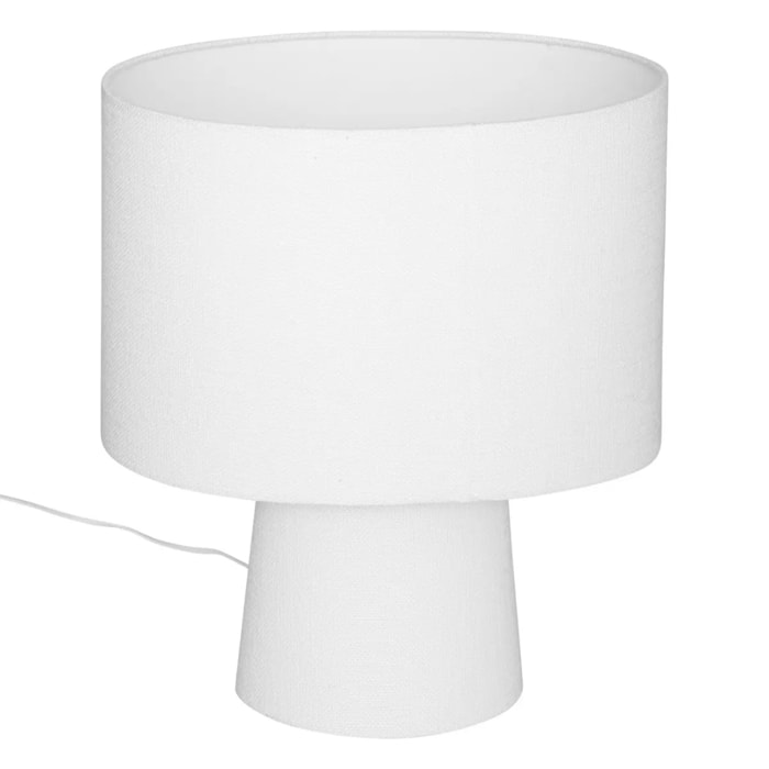 Lampe tissu "Eira" H45cm blanc