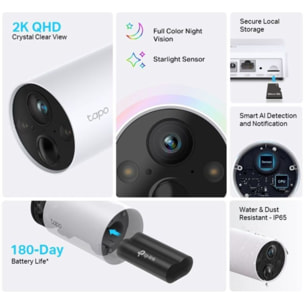 Caméra de surveillance TP-LINK Tapo C420 2 caméras 2K wifi sans fil