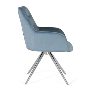 Sillón de Terciopelo 55 Cm Estilo Contemporáneo
