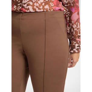 Elena Mirò - Pantaloni slim in punto Milano - Marrone