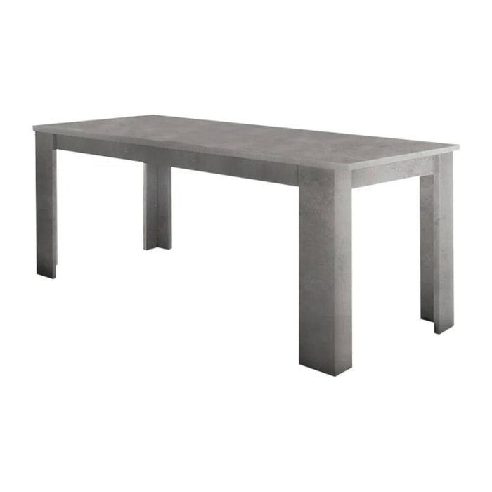 Tavolo per sala da pranzo estensibile, Made in Italy, Tavolo moderno con allunghe, Consolle allungabile, cm 140/190x90h75, colore Grigio Cenere