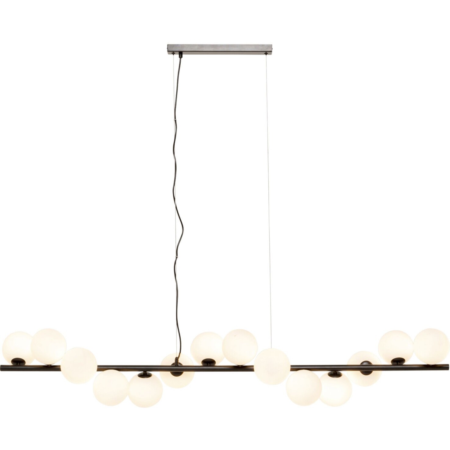 Suspension Scala Balls 150cm noire et blanche Kare Design