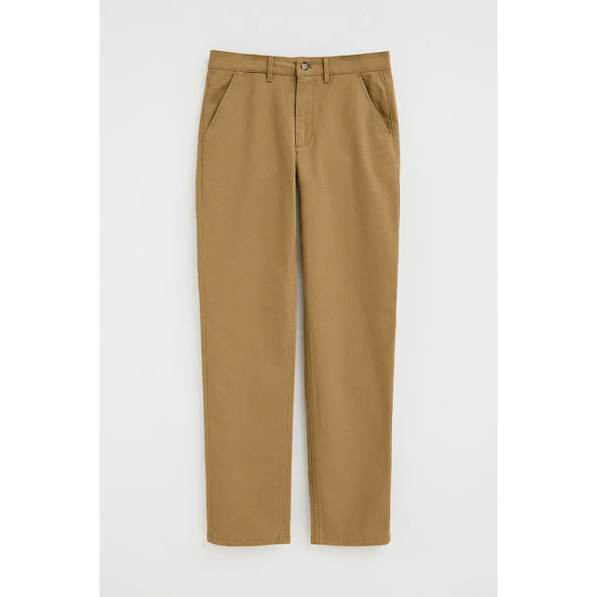 Pantalón chino camel slim con logo Polo Club