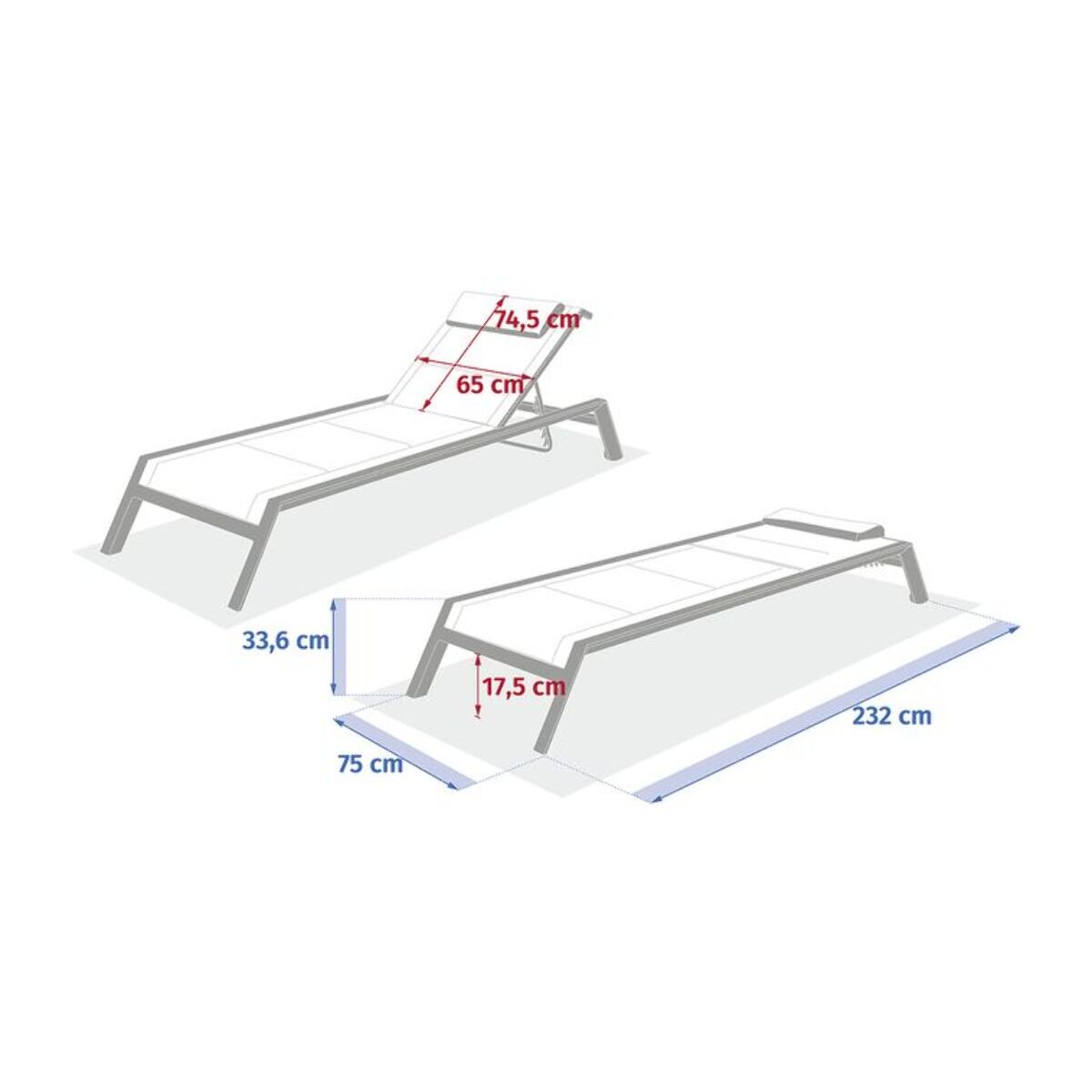 Transat "Allure" vert & vert laurier 2 roues en aluminium et texaline