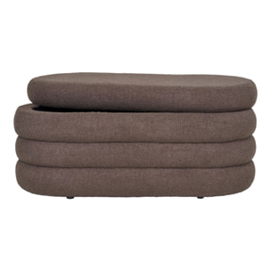 Panca contenitore Dartford in teddy marrone 103 cm