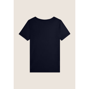 T-shirt manica corta con strass a forma di taschino FREDDY