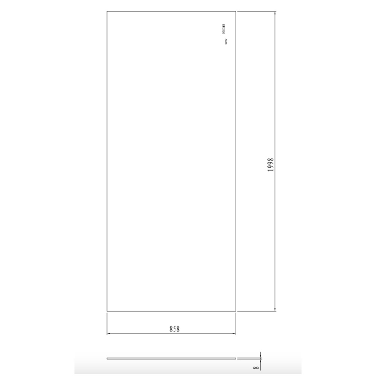Walk-In set complet paroi de douche à l'italienne 90 cm, anti-calcaire, verre transparent, noir (SIKOWI90CP-SET)