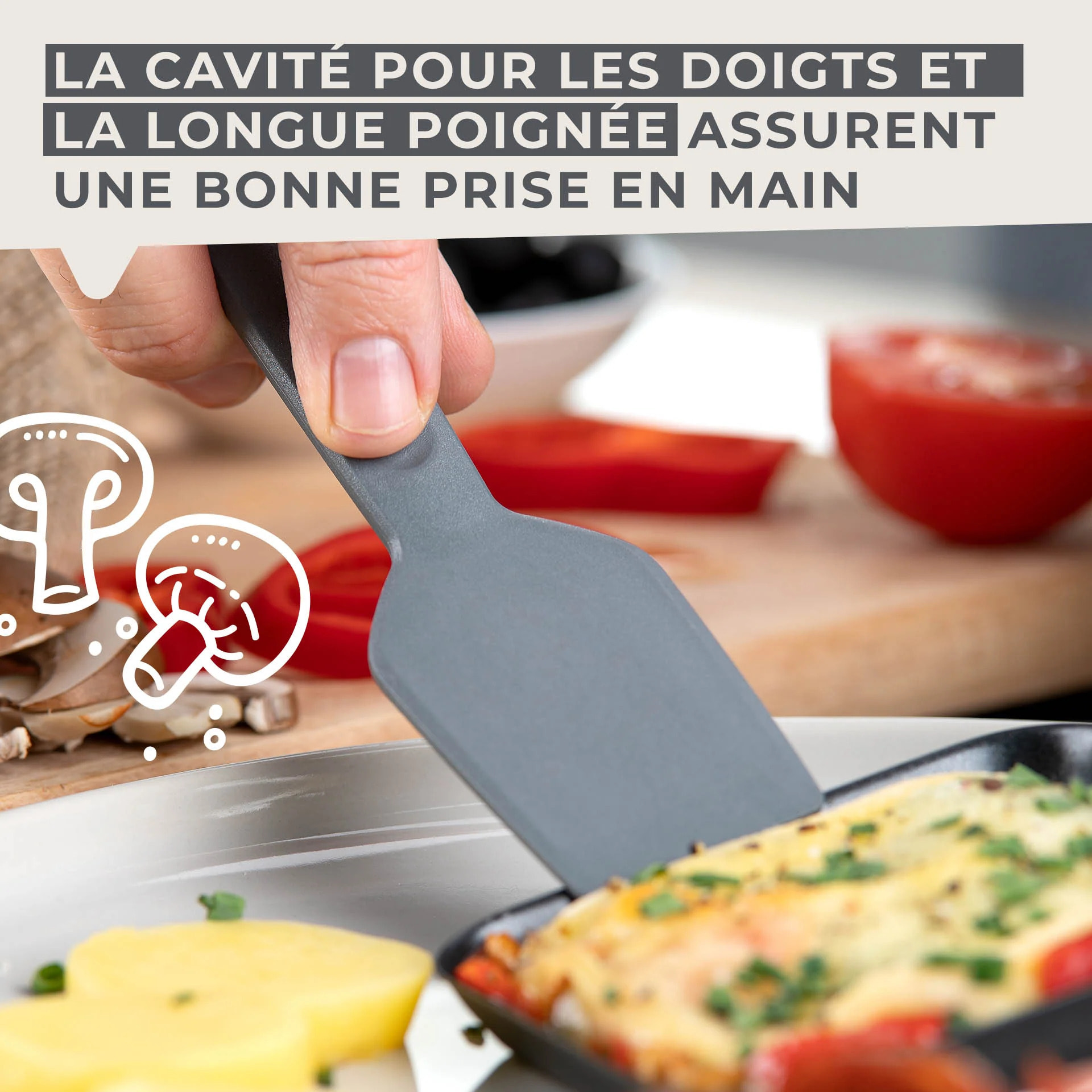 Lot de 4 spatules à raclette 16 cm Fackelmann