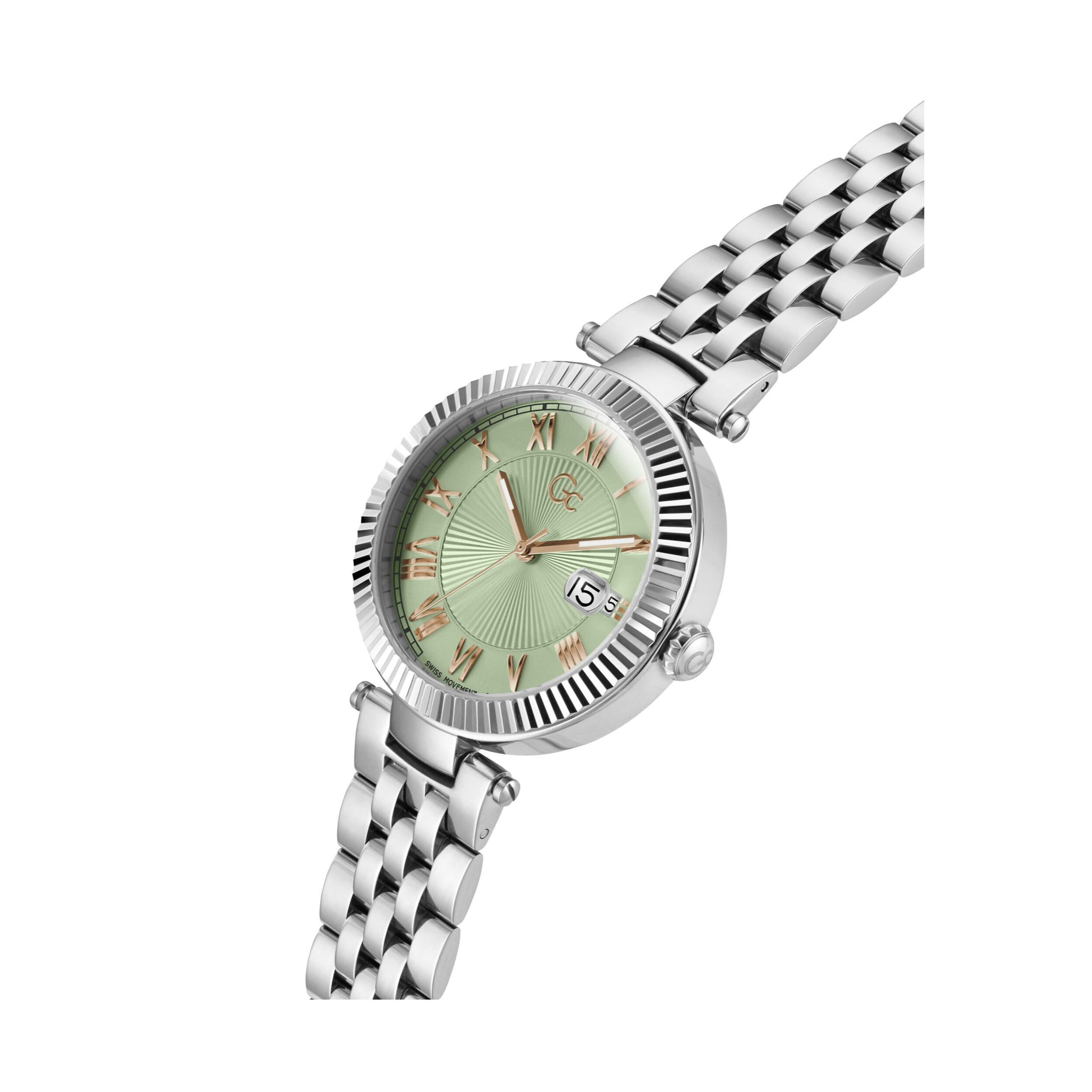 Gc Reloj De Cuarzo De Día Y Fecha Gc Flair