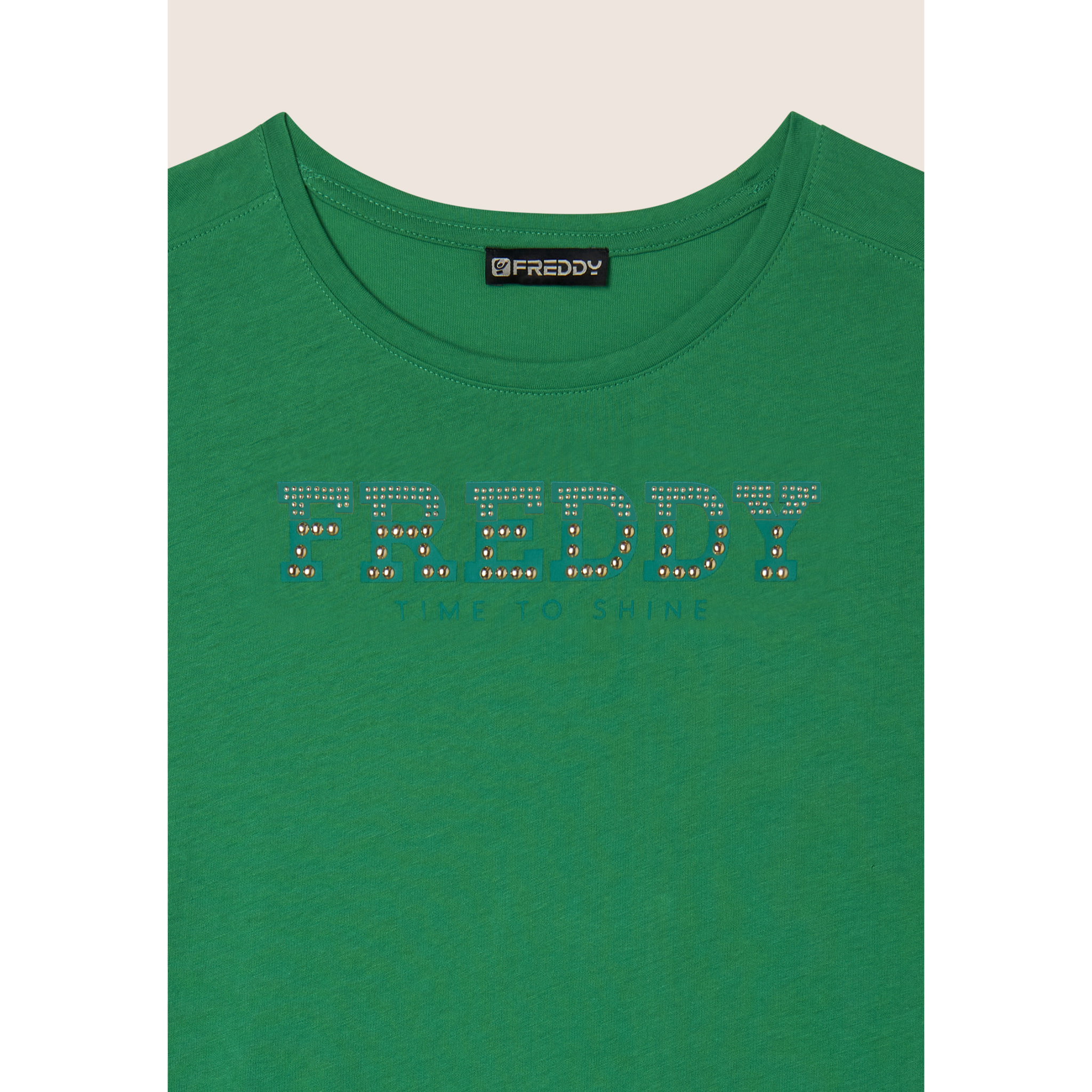 Vestito in jersey con perline dorate